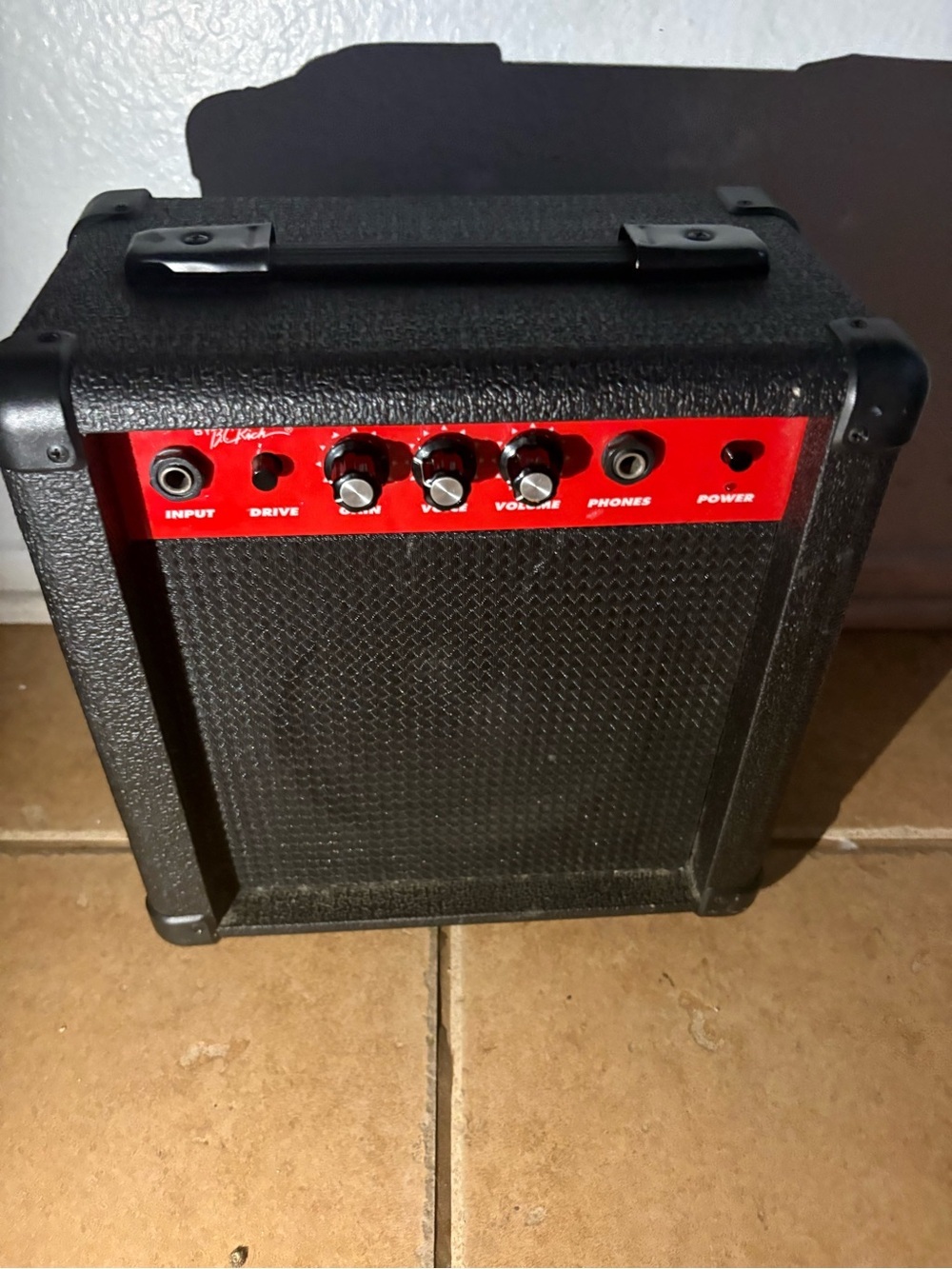 Bronze Guitar Amp with Red Control Panel